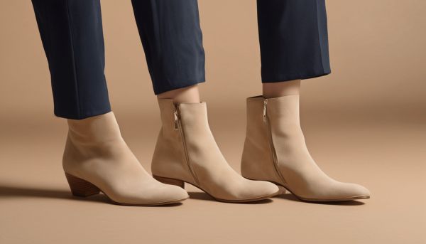 Bottine beige Stradivarius femme : style intemporel et confort